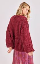 Load image into Gallery viewer, Florence Hand Knit Chunky Cardi | Burgundy