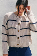 Load image into Gallery viewer, Clara Cardigan | Sea Shell/Navy
