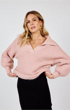 Load image into Gallery viewer, Dolly Open Collar Sweater | Rose Pink