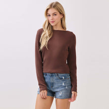 Load image into Gallery viewer, Hearthside Boat Neck Top | Chocolate