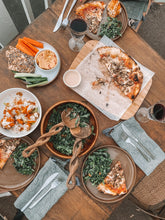 Load image into Gallery viewer, Olive Wood Spiral Salad Servers