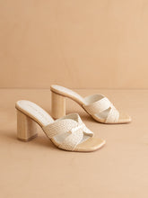 Load image into Gallery viewer, The Santiago | Off White Raffia Heel