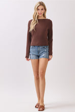 Load image into Gallery viewer, Hearthside Boat Neck Top | Chocolate