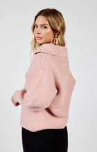 Load image into Gallery viewer, Dolly Open Collar Sweater | Rose Pink
