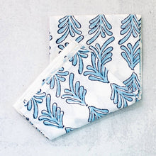 Load image into Gallery viewer, Mended Tea Towel | Palmetto, Uniform Blue & Navy