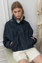 Load image into Gallery viewer, High Neck Denim Jacket