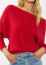 Load image into Gallery viewer, Anna Waffle Knit Pullover | Red