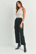 Load image into Gallery viewer, Just Black Denim High Rise Cargo Pocket Wide Leg | Black