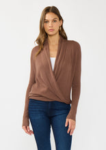 Load image into Gallery viewer, Waffle Knit Long Sleeve Tie Front Cardigan | Clove