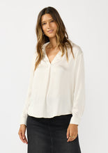 Load image into Gallery viewer, Split Neck Satin Blouse