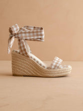 Load image into Gallery viewer, The Oceana | Latte Gingham Wrap Wedge
