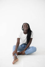 Load image into Gallery viewer, *Just Restocked!* The Mom Crop Tee | Antique White