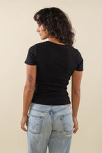 Load image into Gallery viewer, Kesia Ribbed Baby Tee | Black
