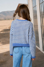 Load image into Gallery viewer, Linden Crochet Knit Cardigan | Dusty Blue
