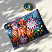 Load image into Gallery viewer, Jenny Krauss | Prairie Flowers Embroidered Wool Pouch
