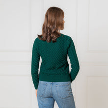 Load image into Gallery viewer, Emerald Herringbone Stitch Cardigan
