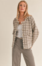 Load image into Gallery viewer, Indira Houndstooth Sweater Jacket: Brown Multi
