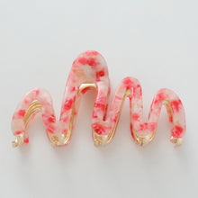 Load image into Gallery viewer, Willow Rosé Squiggle Metal Claw Clip | Large
