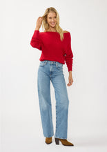 Load image into Gallery viewer, Anna Waffle Knit Pullover | Red
