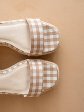 Load image into Gallery viewer, The Oceana | Latte Gingham Wrap Wedge
