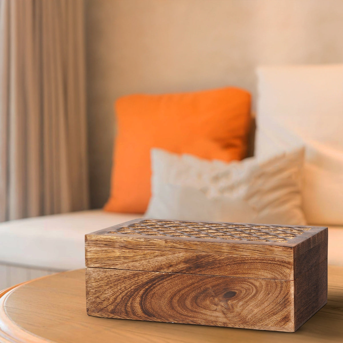 Mela Artisans Carved Scallop Boxes | 3 Sizes Available