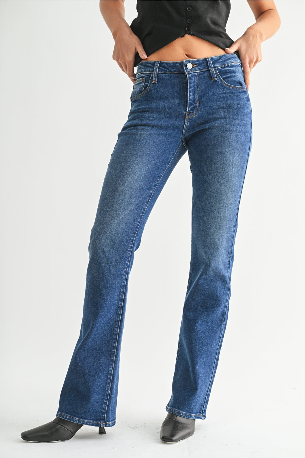Just Black Denim Classic Mid Rise Bootcut | Dark