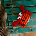 Organic Cotton Crochet Red Crab Baby Rattle