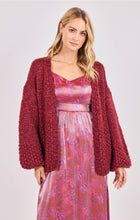 Load image into Gallery viewer, Florence Hand Knit Chunky Cardi | Burgundy
