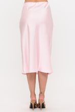 Load image into Gallery viewer, Satin Slip Midi Skirt | Baby Pink
