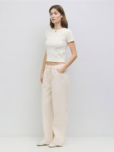 Load image into Gallery viewer, The Iris Pants | Denim Drawstring Pants
