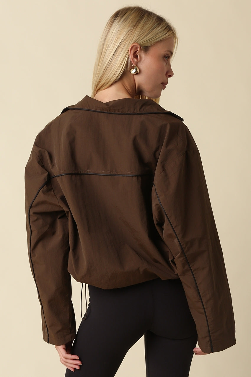 Alina Piped Zip-Up Jacket
