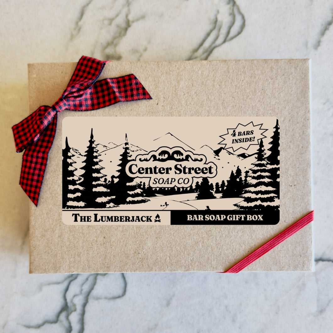 The Lumberjack Men's Christmas Gift Box- 16oz Handmade Soaps