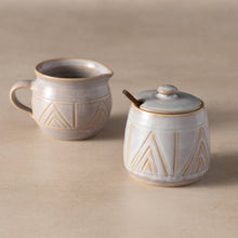 Load image into Gallery viewer, Mountain Peaks Ceramic Cream and Sugar Set
