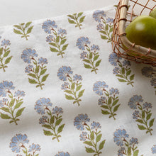 Load image into Gallery viewer, Jess Hobbs Linen Tea Towel | Marigold, French Blue
