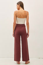 Load image into Gallery viewer, Ultra Comfy Wide Leg Ribbed Knit Pull On Pants | Choco
