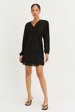 Load image into Gallery viewer, Crescent Pleated Chiffon Wrap Dress
