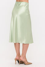 Load image into Gallery viewer, Satin Slip Midi Skirt | Sage
