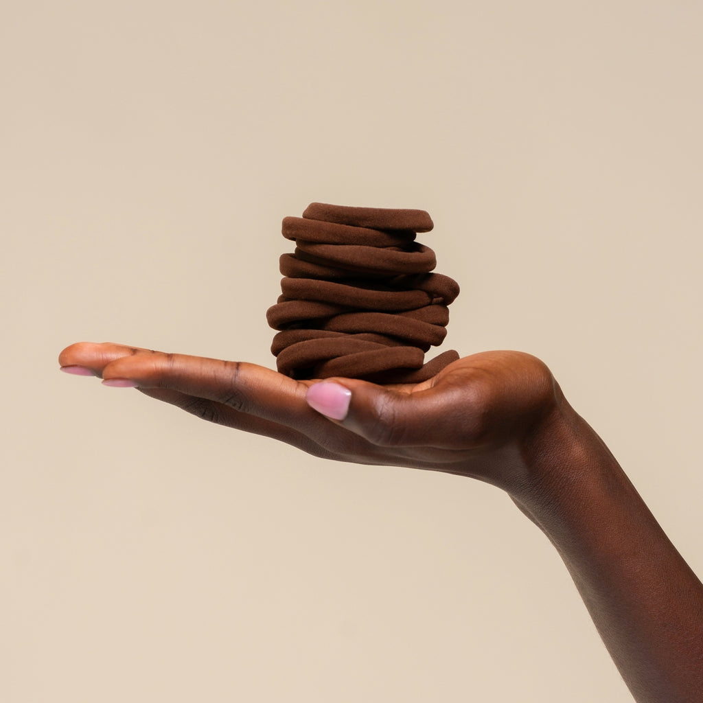 KITSCH Eco-Friendly Nylon Elastics 20pc Set | Chocolate