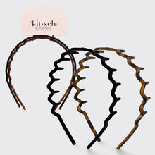 Load image into Gallery viewer, Zig Zag Headband 2pc | Black &amp; Tort
