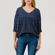 Load image into Gallery viewer, Sailor Top | Navy Stripe
