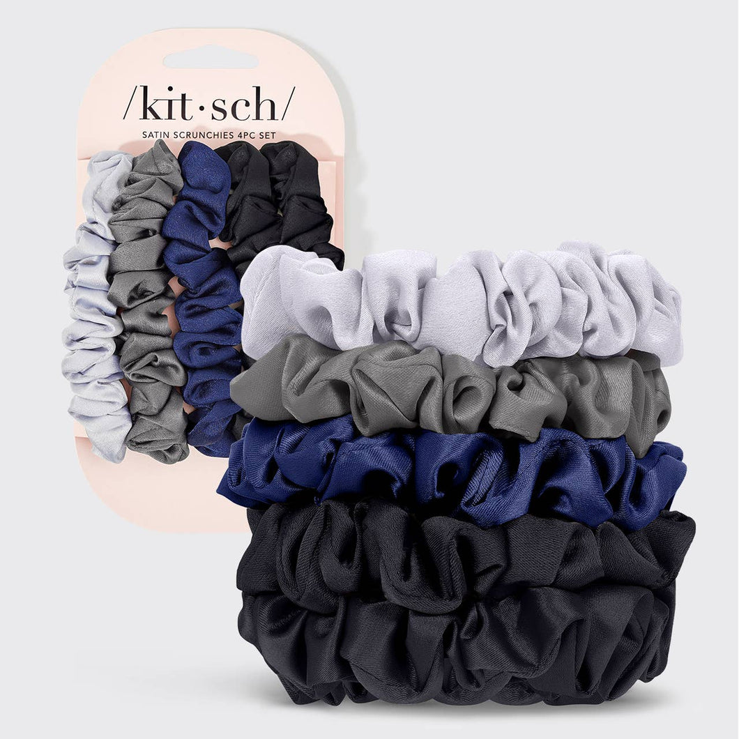 KITSCH Ultra Petite Satin Scrunchies 6pc | 2 Colors Available