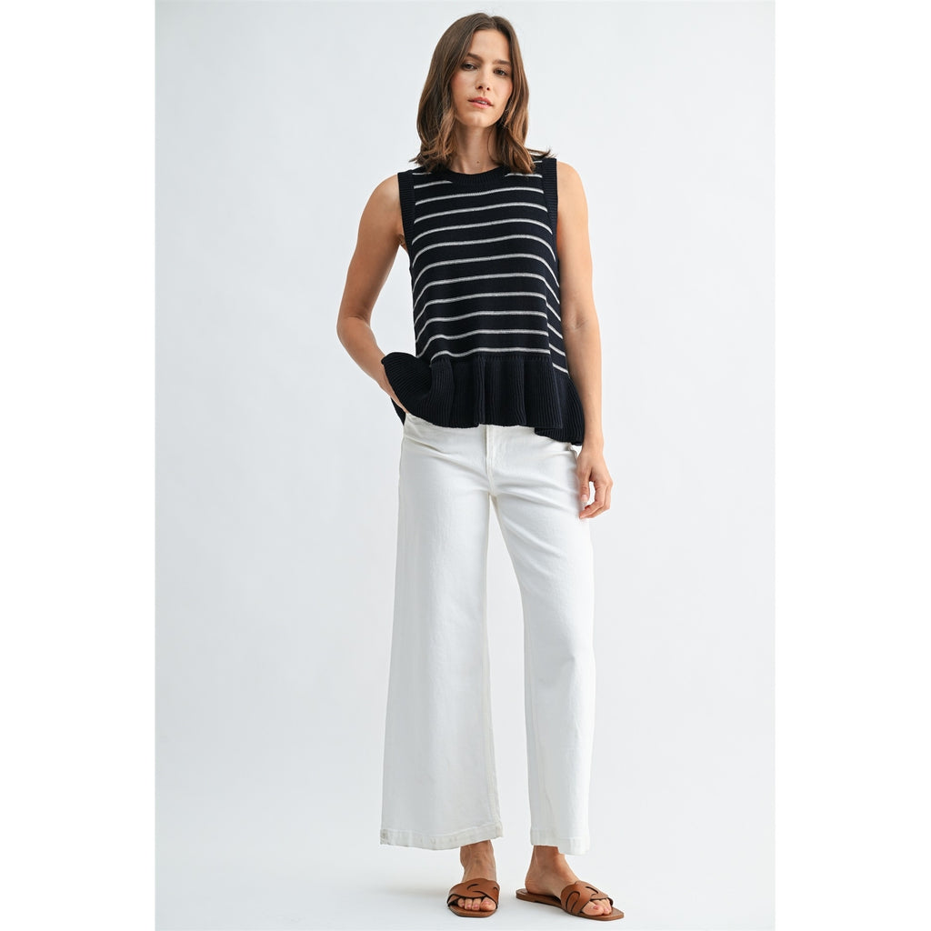 The Sutton Peplum Knit
