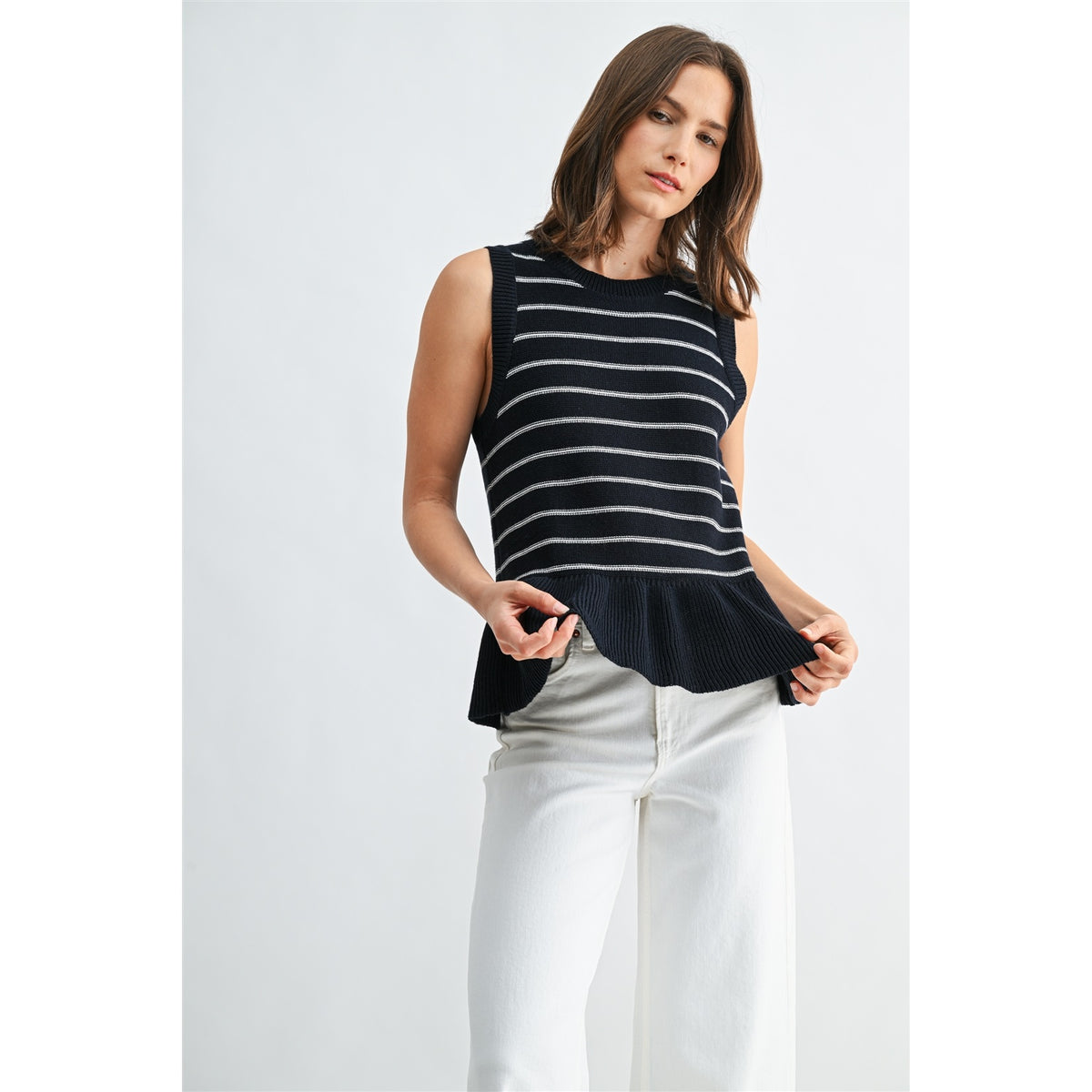 The Sutton Peplum Knit