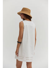Load image into Gallery viewer, Reese Poplin Lattice Trim Mini Dress
