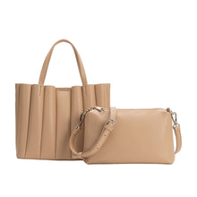 Load image into Gallery viewer, Adela Nude Recycled Vegan Leather Tote Bag
