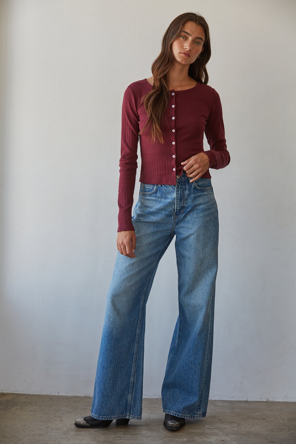 The Elsie Cardigan | Burgundy