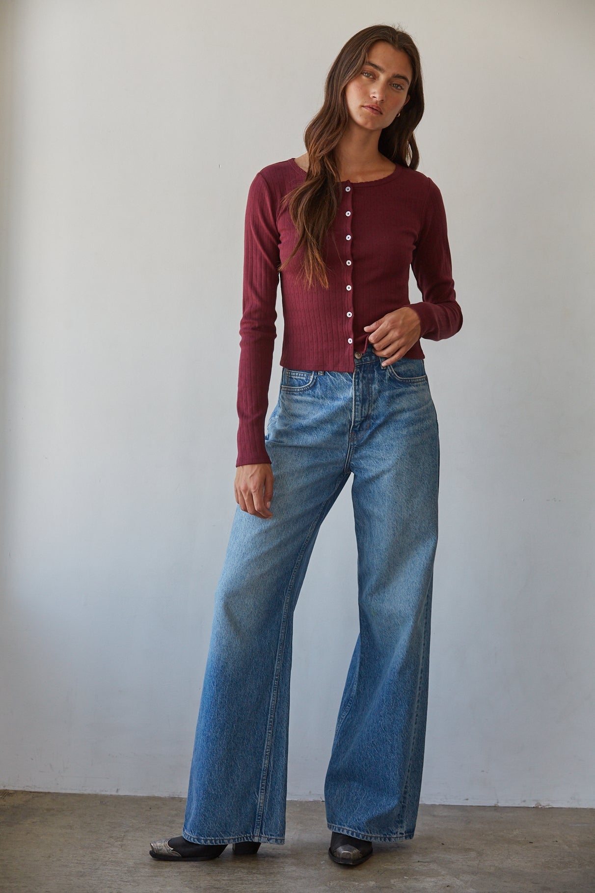 The Elsie Cardigan | Burgundy