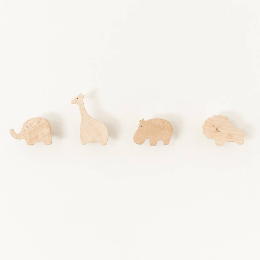 Safari Animal Wall Hooks Set