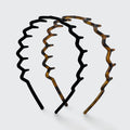 Zig Zag Headband 2pc | Black & Tort