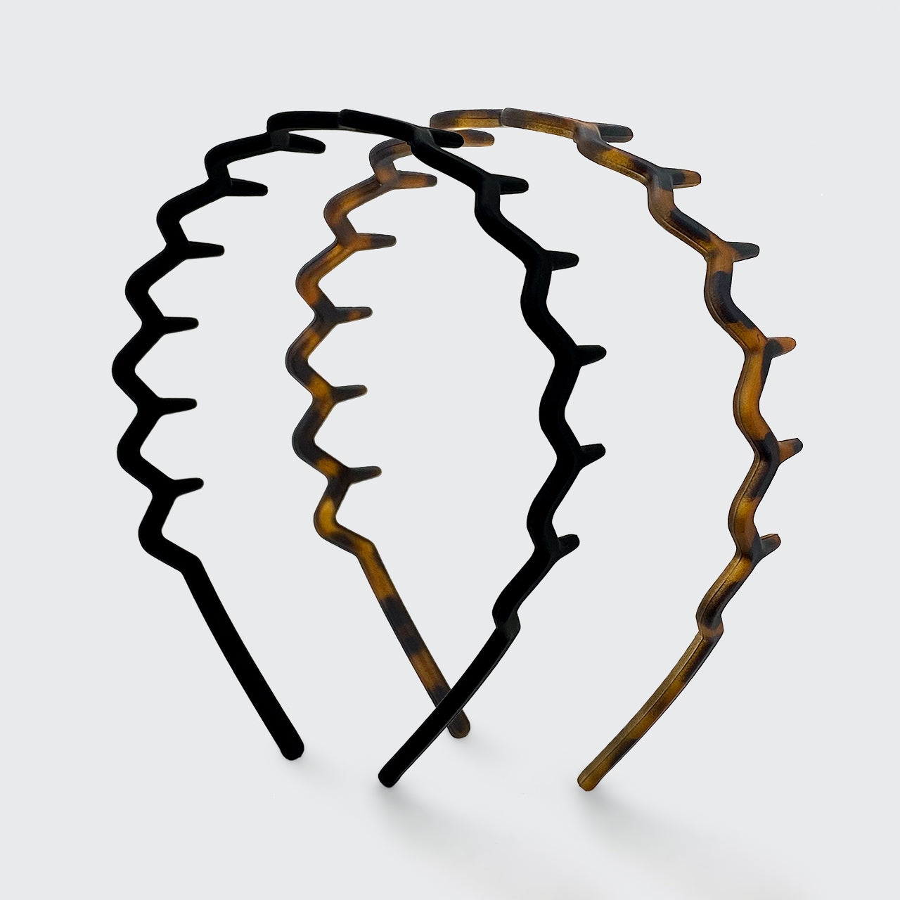 Zig Zag Headband 2pc | Black & Tort